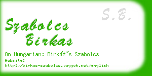 szabolcs birkas business card